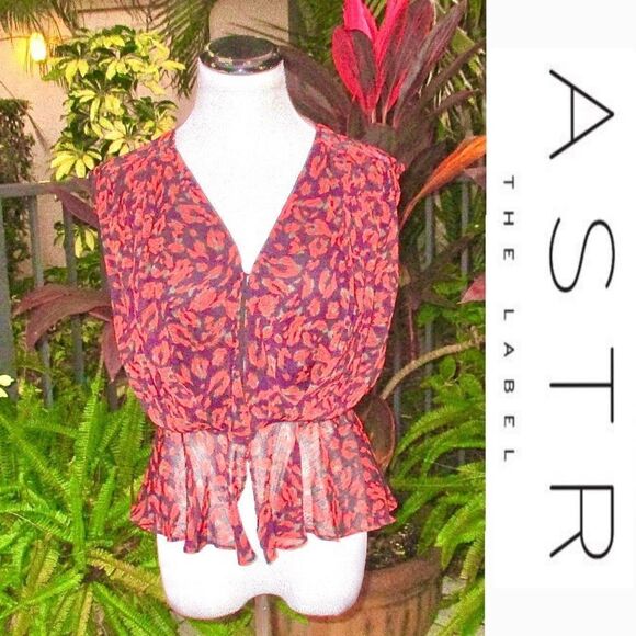 ✨NWOT✨ ASTR Surplice Blouse - Picture 1 of 5